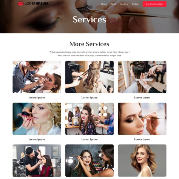 Cosmetics Template Services Page