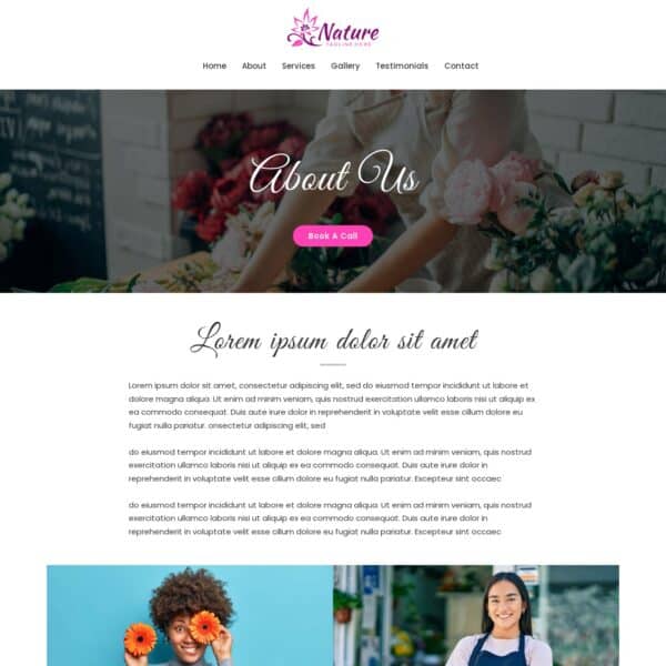 Florist Template About Us Page