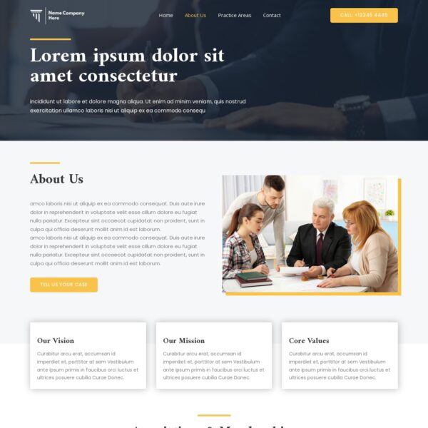 Lawyer Template About Us Page