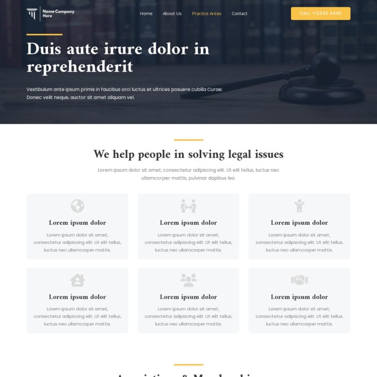 Lawyer Template Practice Areas Page