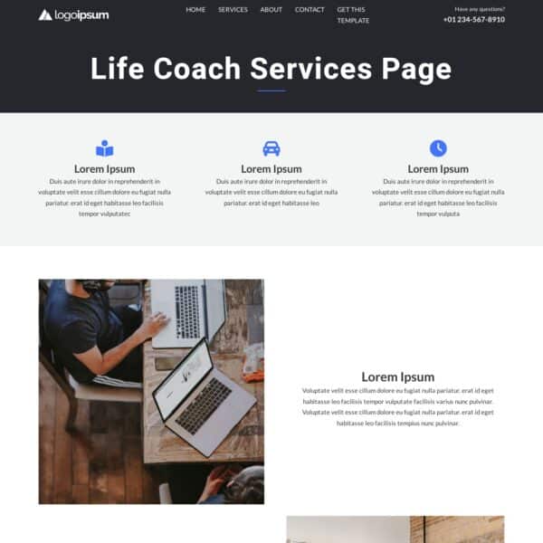 Life Coach Services Page