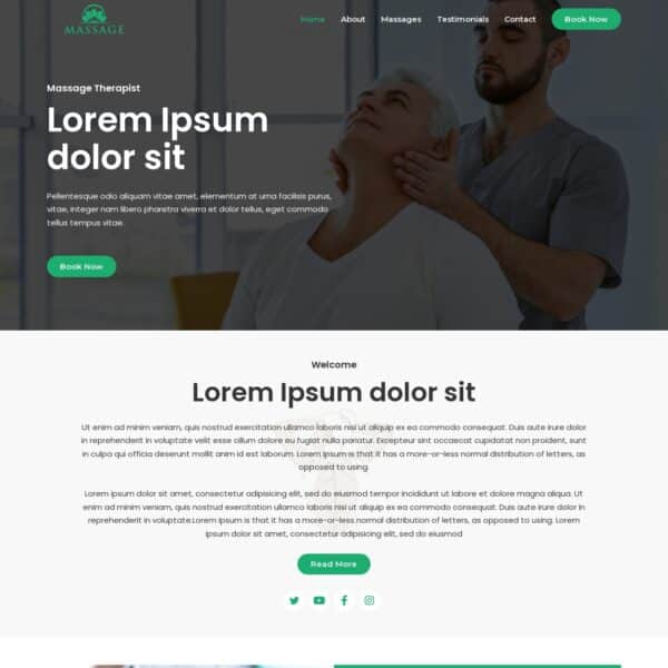 Massage Therapy Website Template