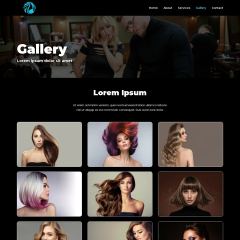 Salon Template Gallery Page