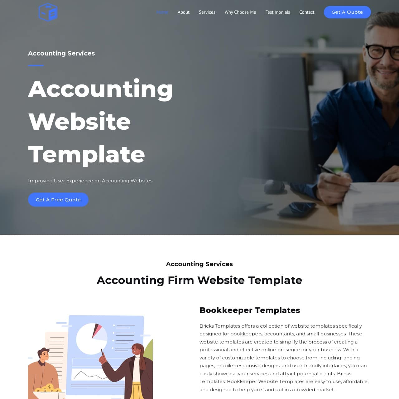 Accounting Template - Home Page