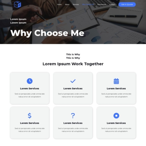 Accounting Template - Why Choose Us Page