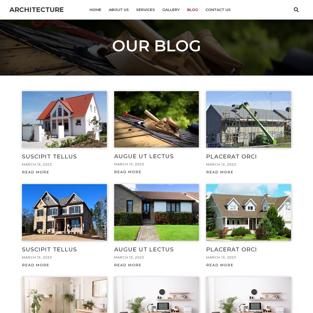 Architecture Template - Blog Page