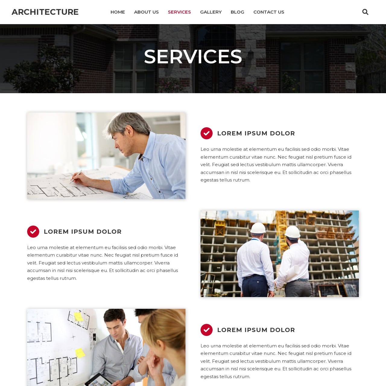 Architecture Template - Services Page
