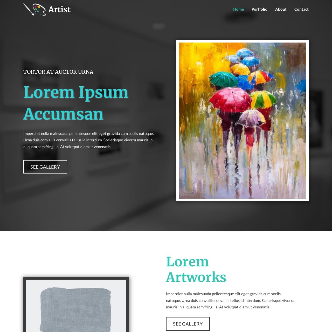 Artist Template - Home Page