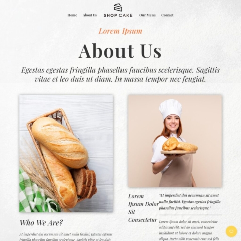 Cafe and Bakery Template - About Page