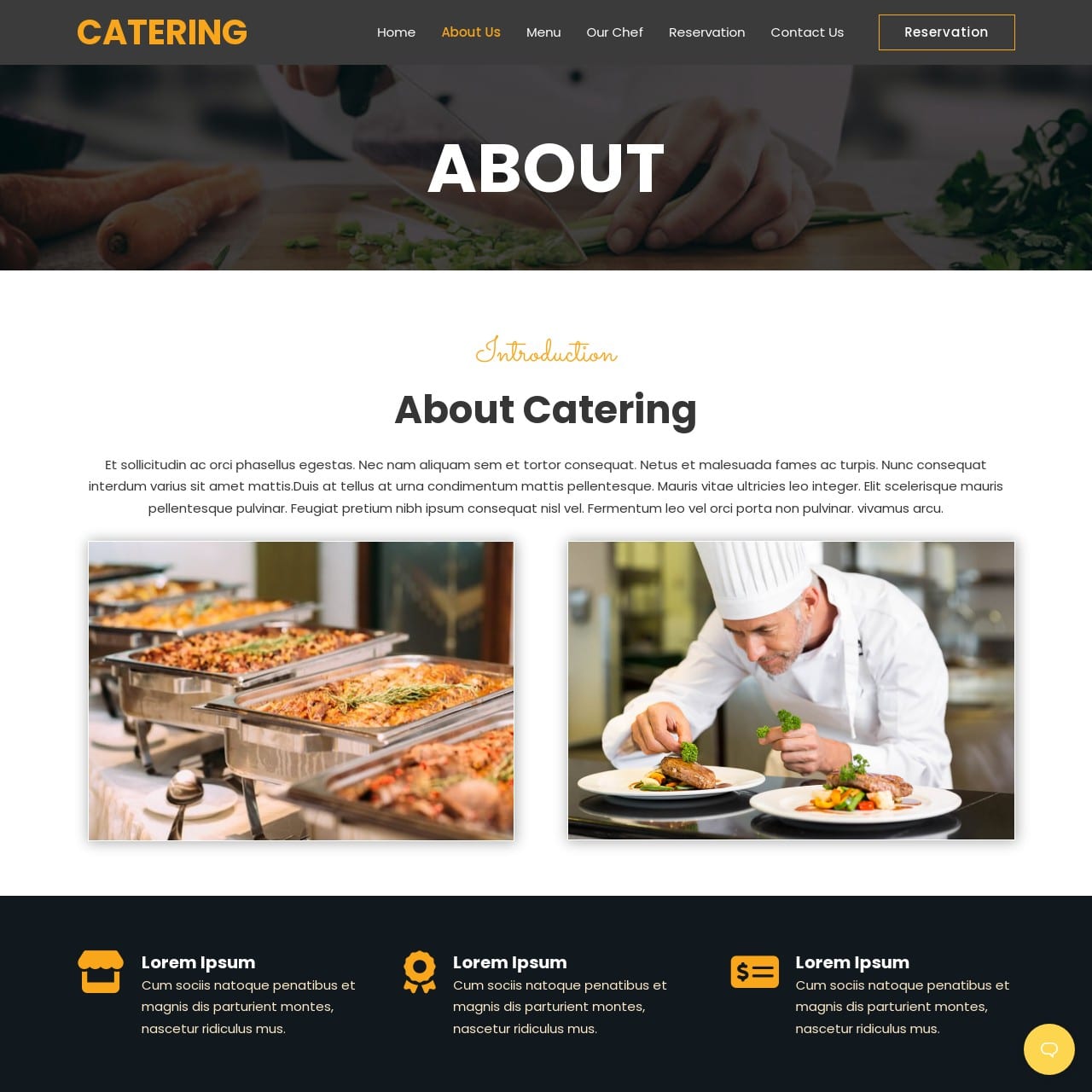 Catering Template - About Page