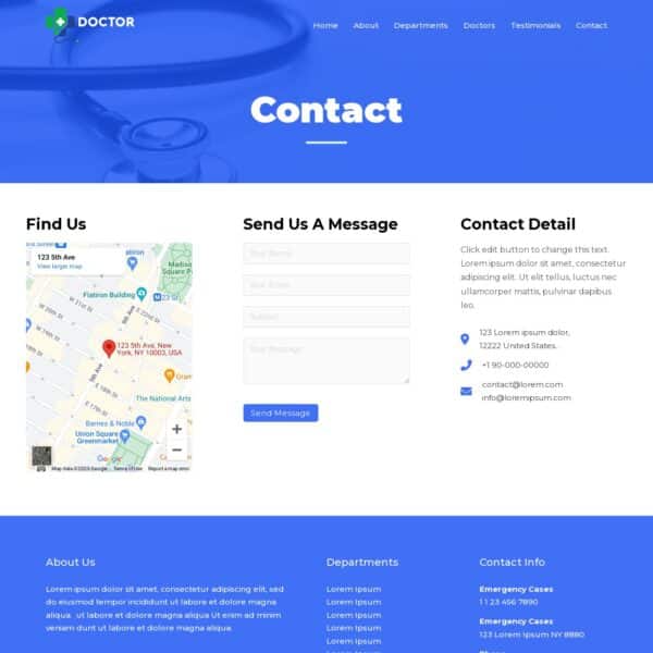 Clinic Template - Contact Page