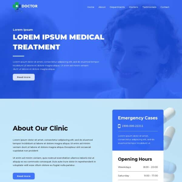 Clinic Template - Home Page