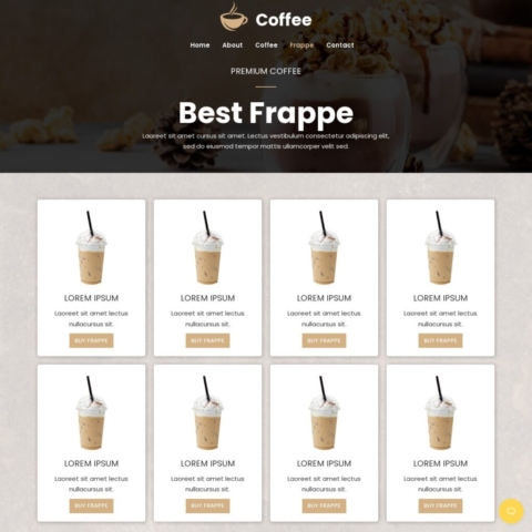 Coffee Template - Frappe Page