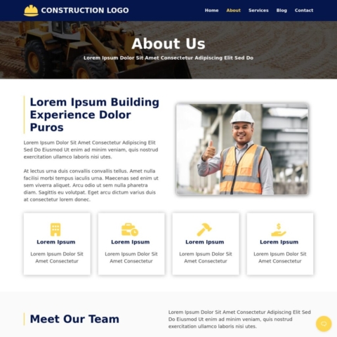 Construction Template - About Page