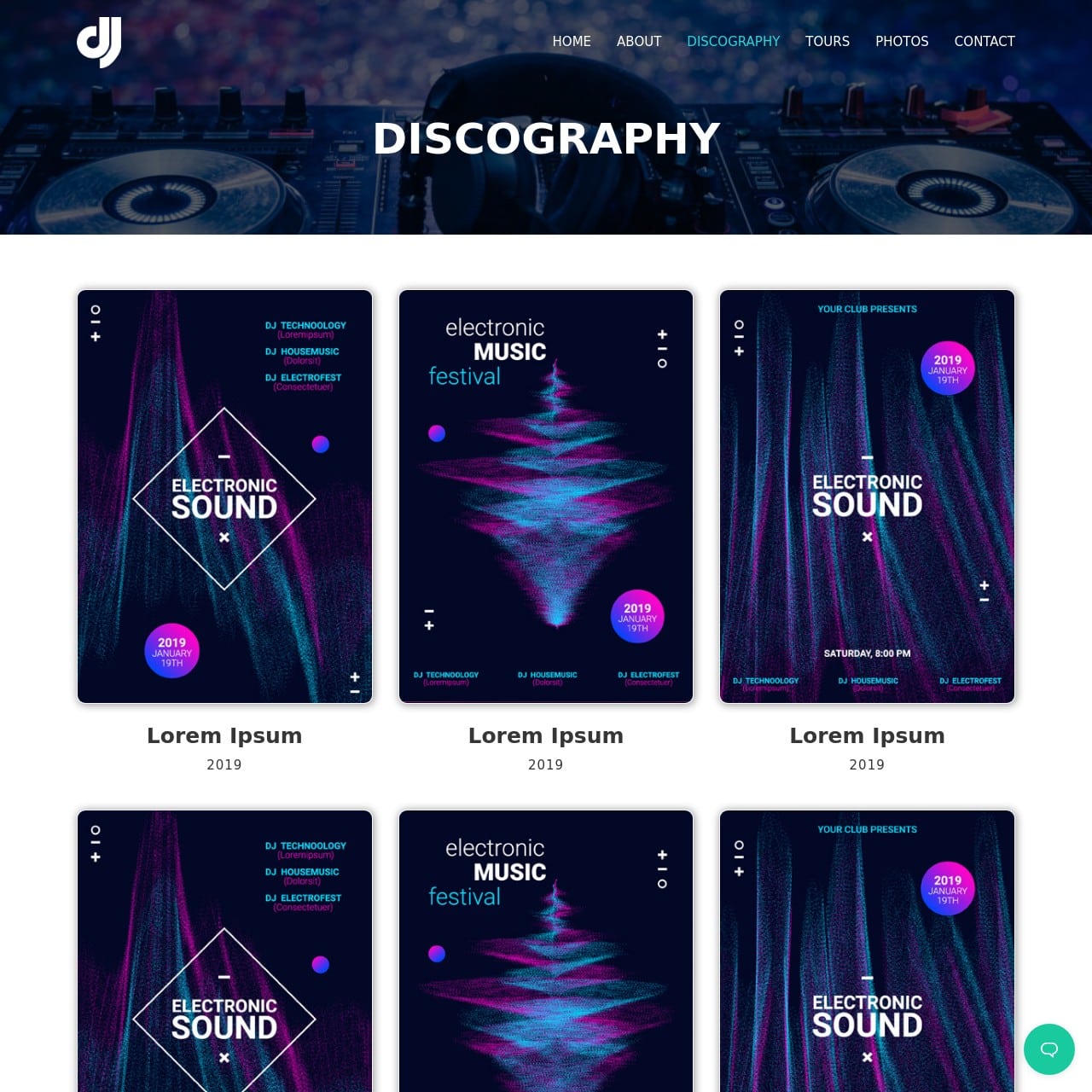 DJ Template - Discography Page