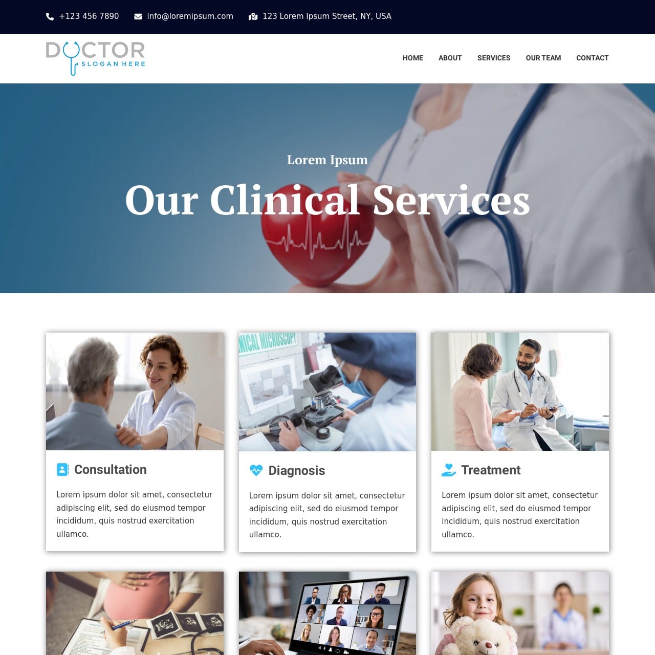 Doctor Template - Services Page