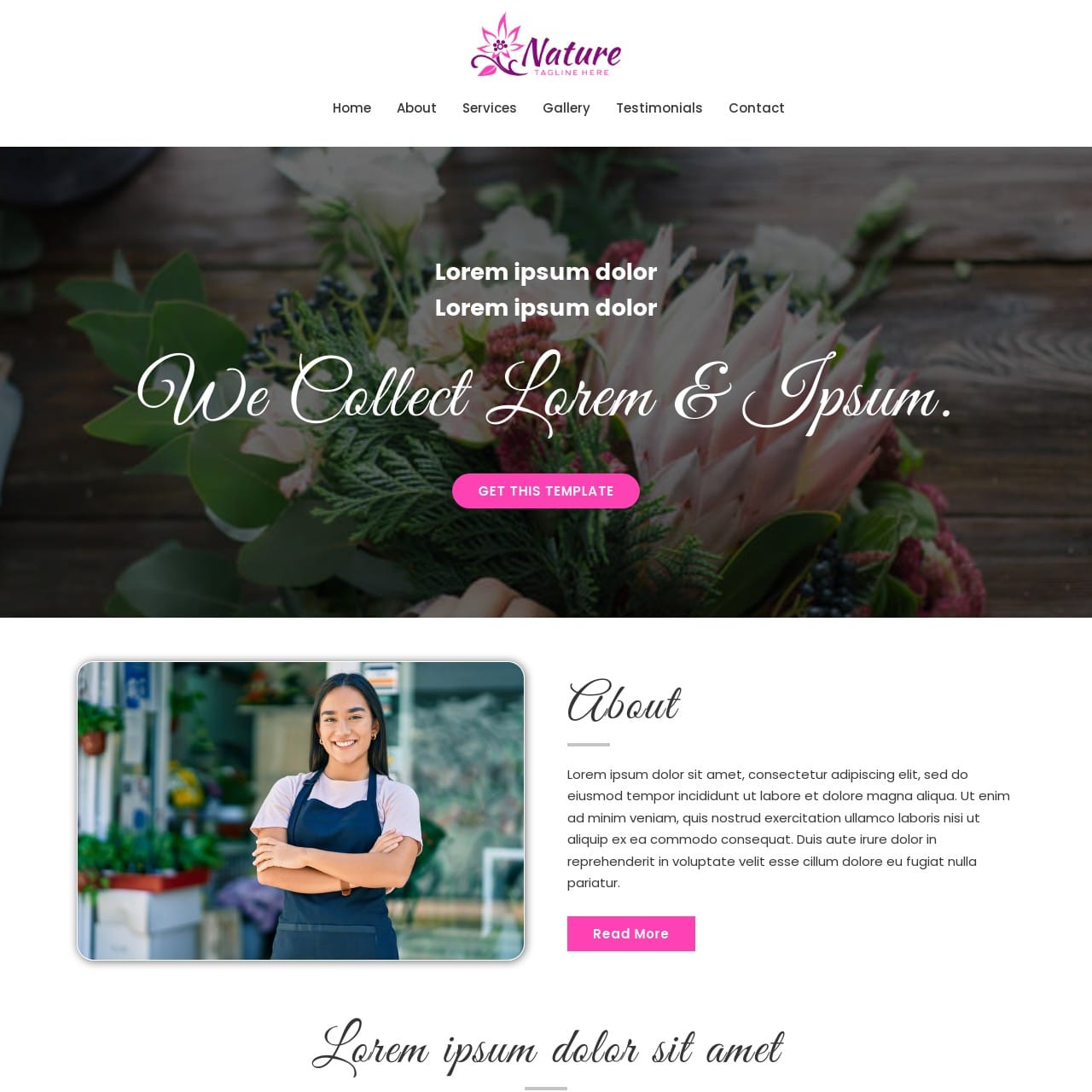 Florist Gardening Template - Home Page