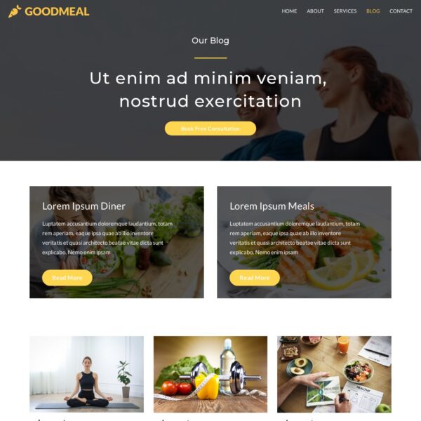 Health Coach Template Blog Page