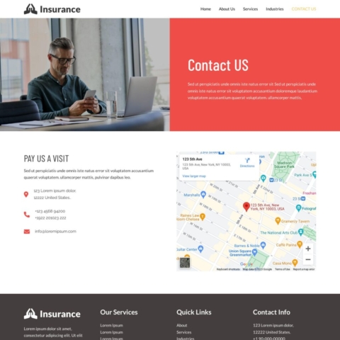 Insurance Template - Contact Page