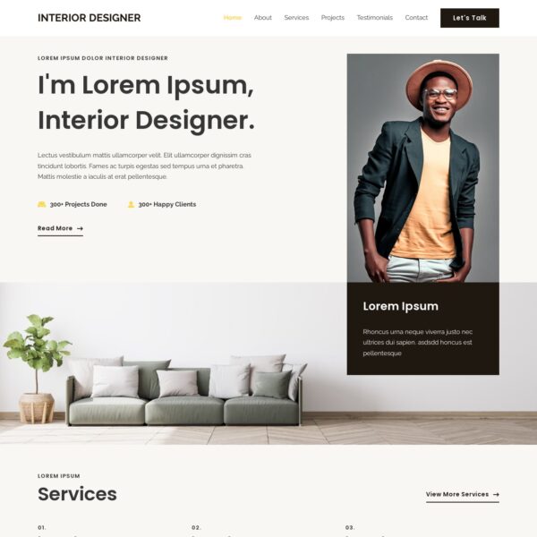 Interior Design Website Template