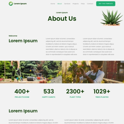 Landscaping Template - About Page