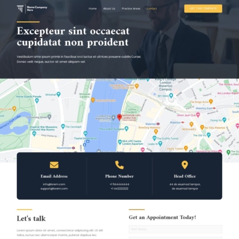 Lawyer Template - Contact Page