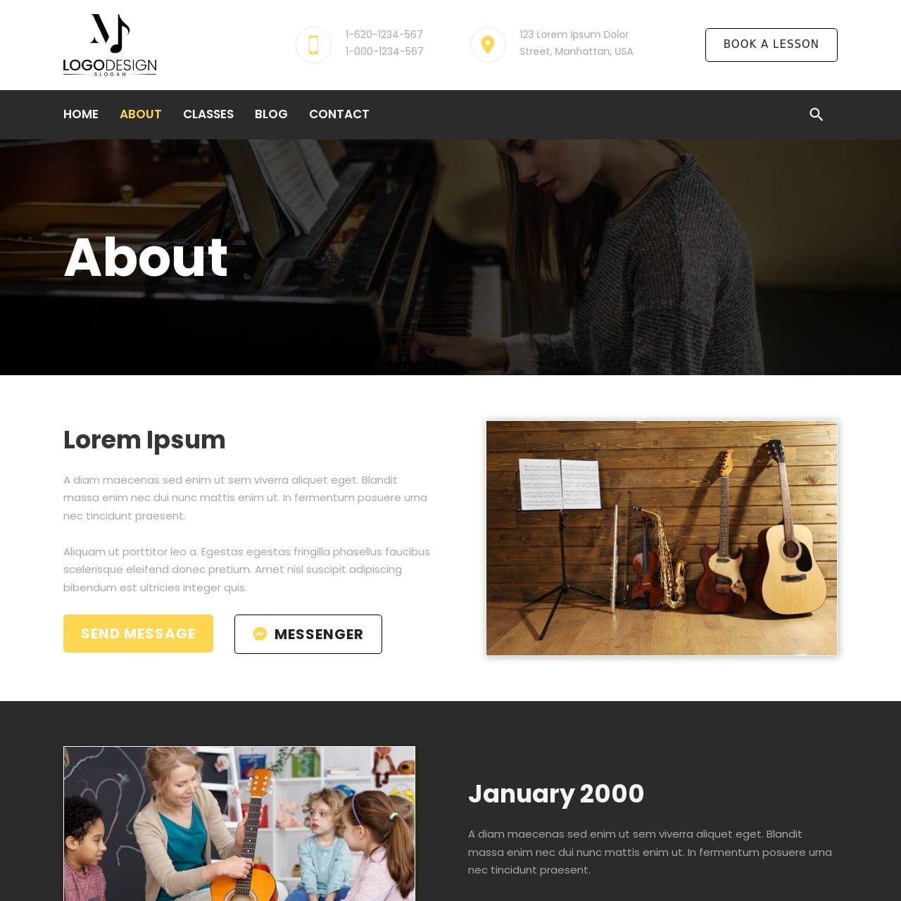 Musician Template - About Page