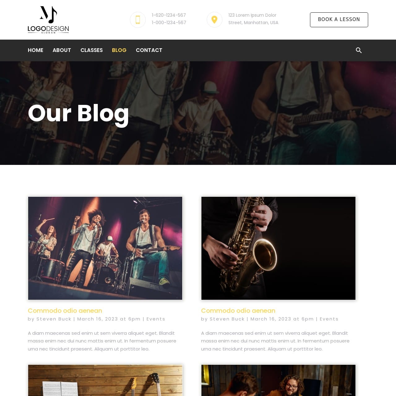 Musician Template - Blog Page