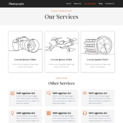 Photography Template - Services Page