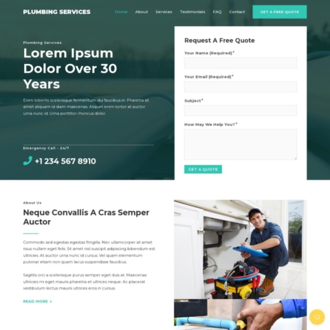 Plumbing Template - Home Page