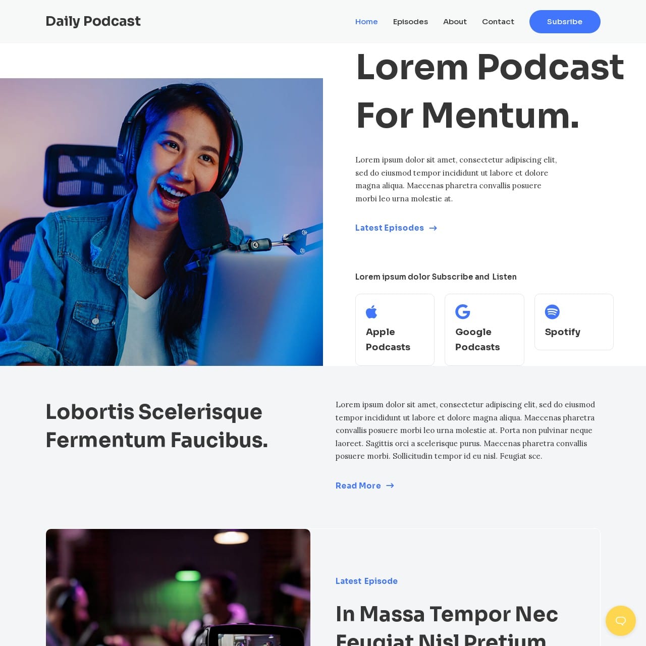 Podcast Template - Homepage