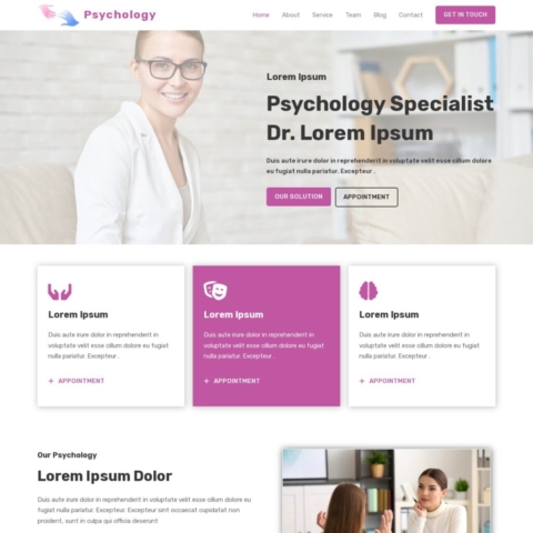 Psychologist Template - Home Page