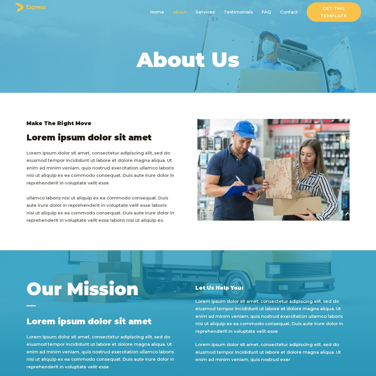Transportation Template - About Page
