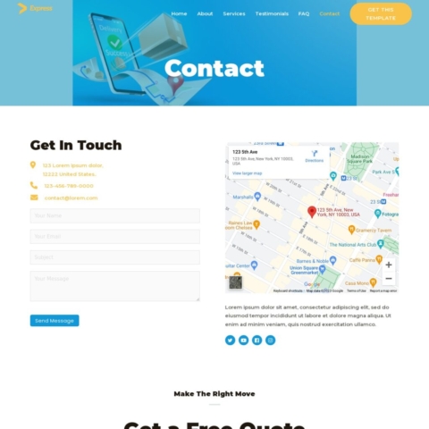 Transportation Template - Contact Page