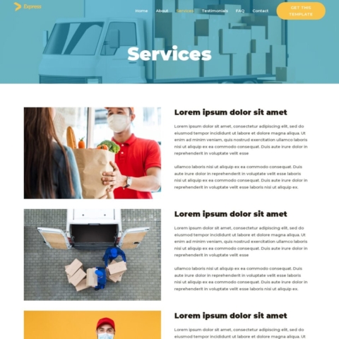 Transportation Template - Services Page