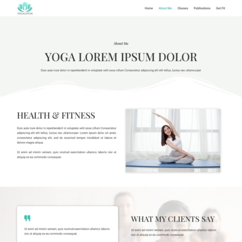 Yoga Template - About Page
