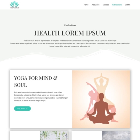 Yoga Template - Publications Page