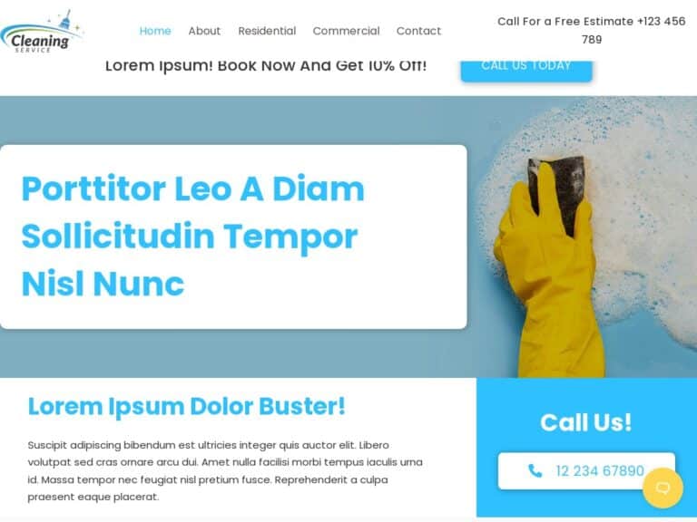 Cleaning Website Template