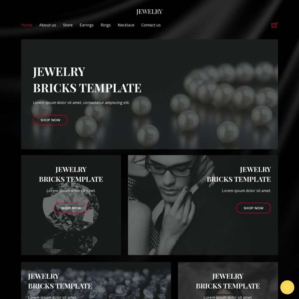 Jewelry Store Website Template Bricks Templates Jewelry Store Website Template Bricks Templates