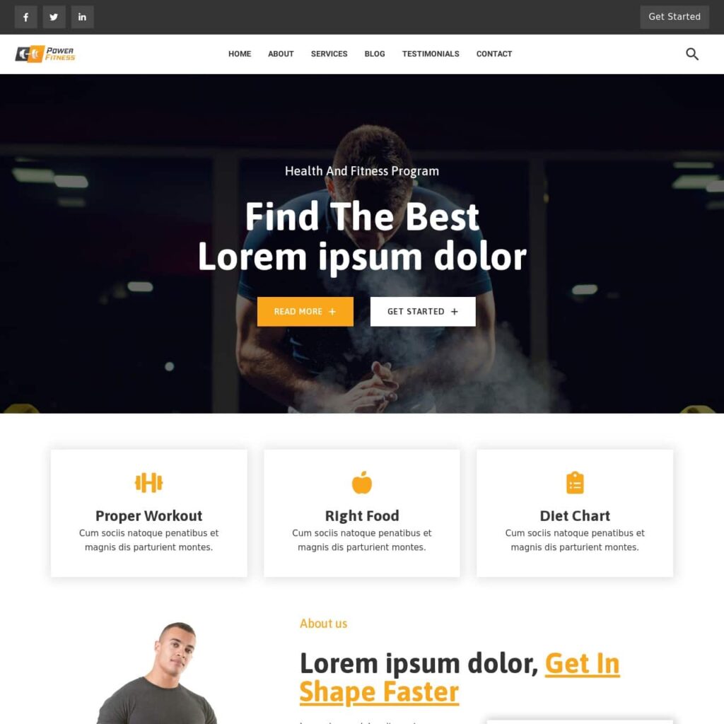 Gym & Fitness Website Template