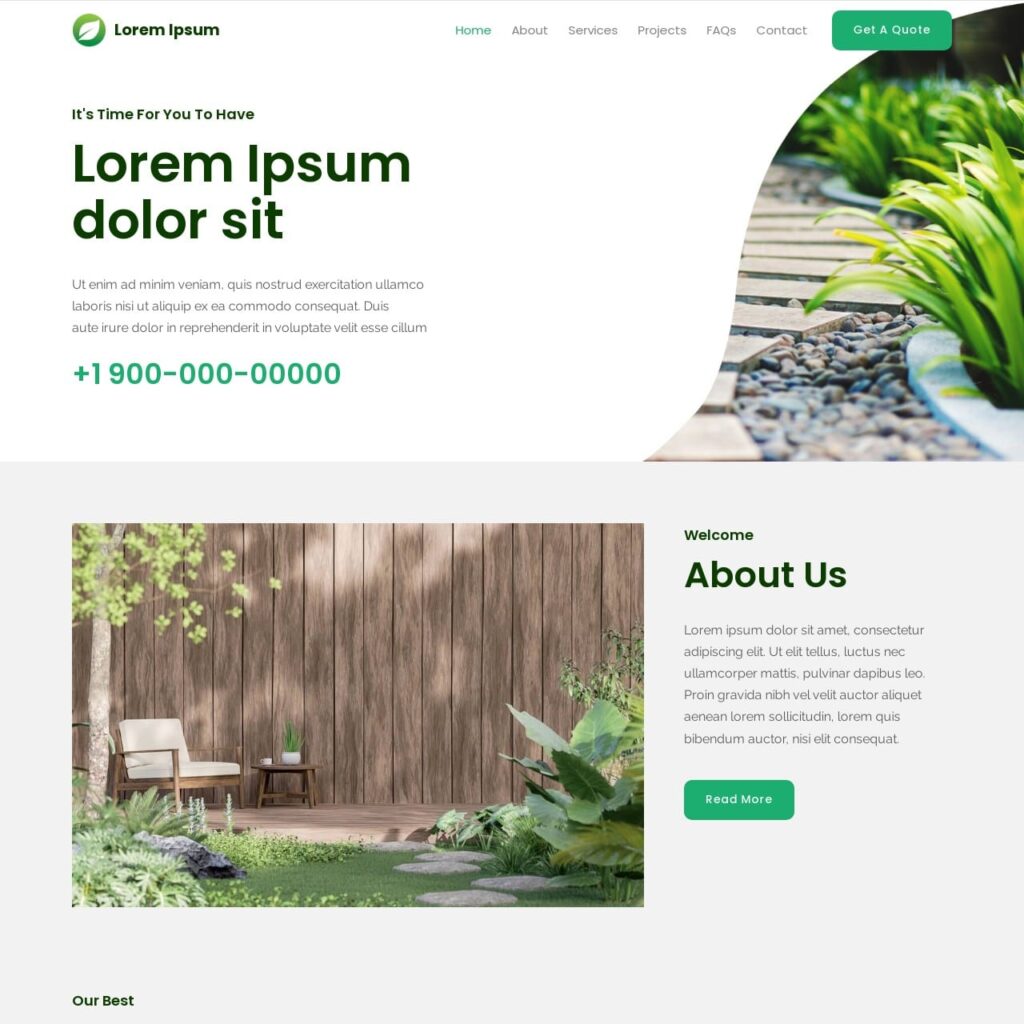 Landscaping Website Template