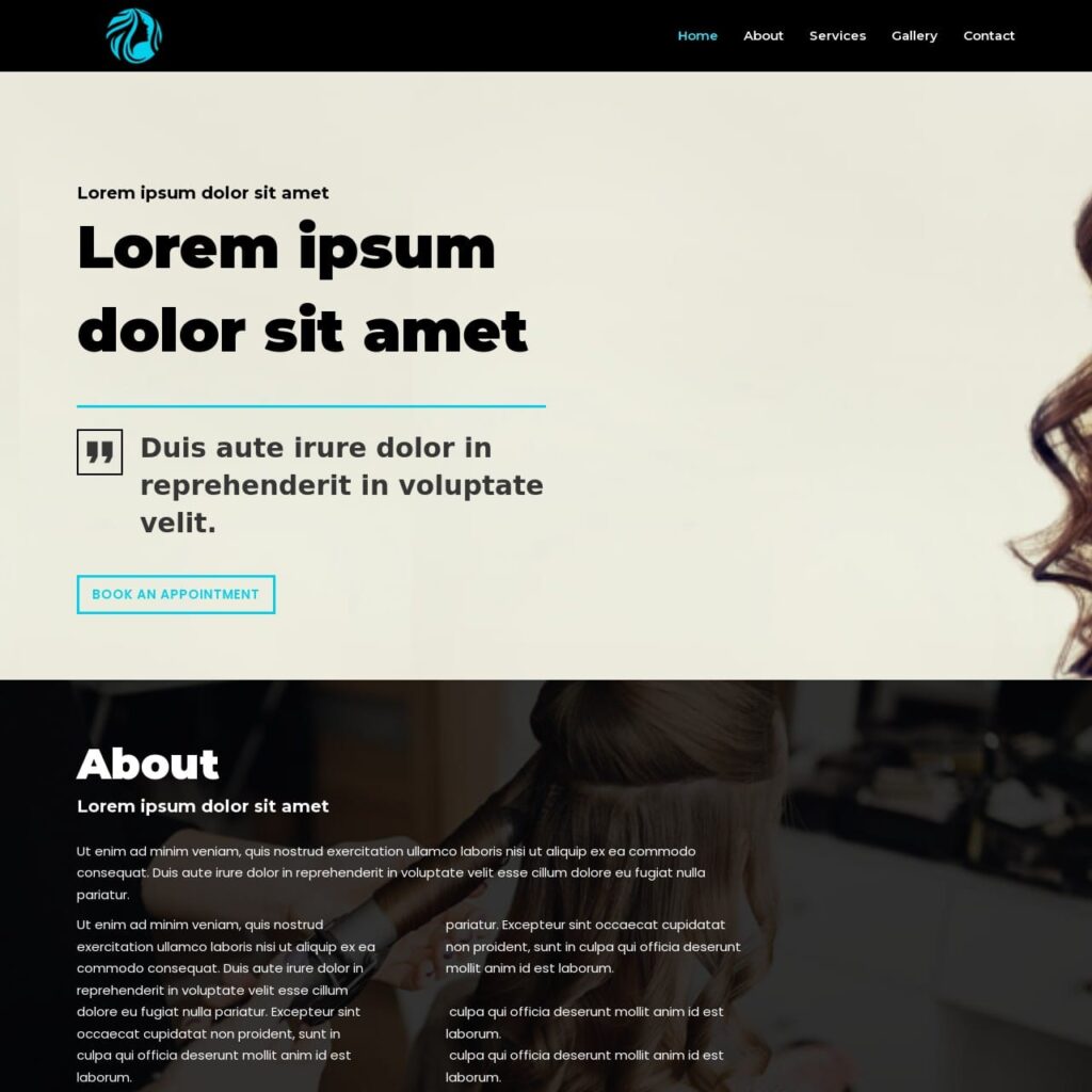Salon Website Template